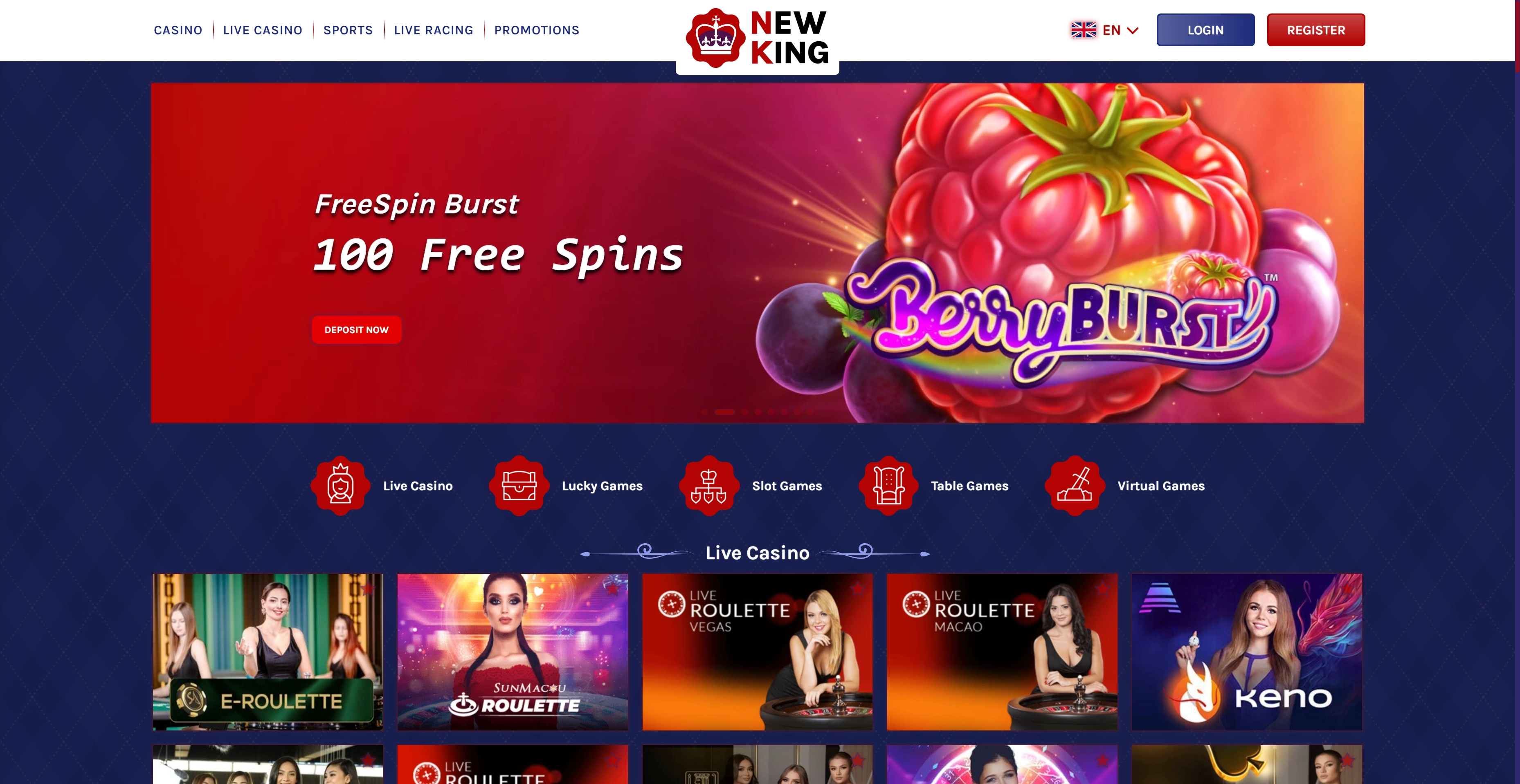 New King Casino Tablet App Preview